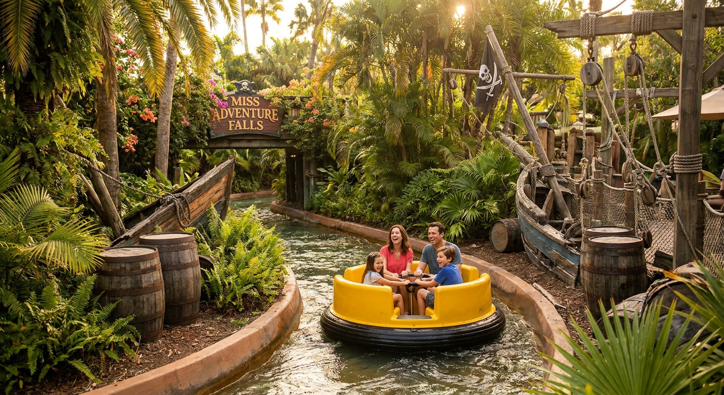 Miss Adventure Falls é uma das atrações mais recentes e impressionantes do Typhoon Lagoon.