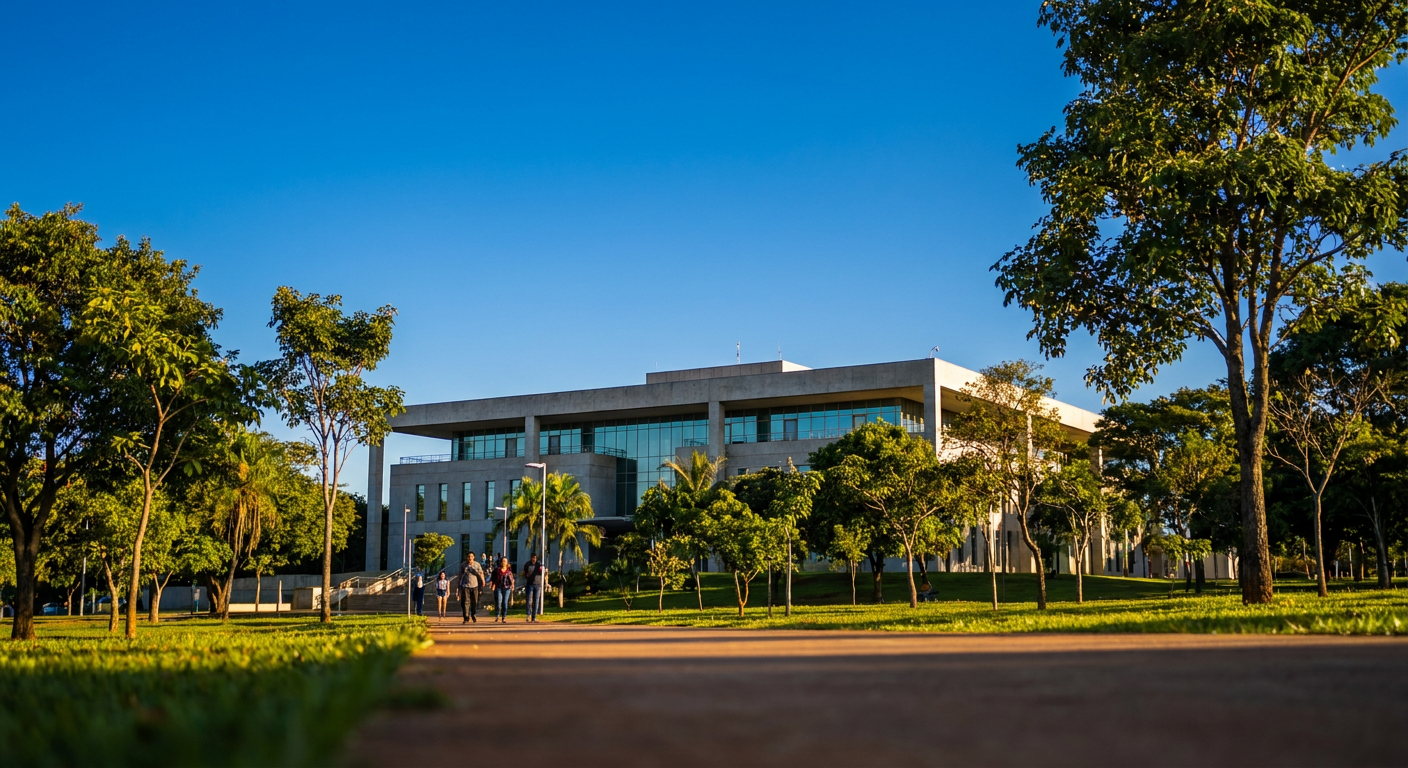 A Embaixada dos EUA em Brasília, onde muitas solicitações de visto para brasileiros são processadas.